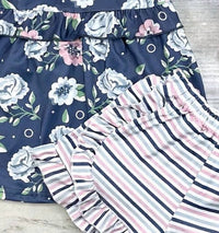 Pete + Lucy - Girls Midnight Rose Short Set