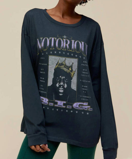 NOTORIOUS BIG LONG SLEEVE MERCH TOP