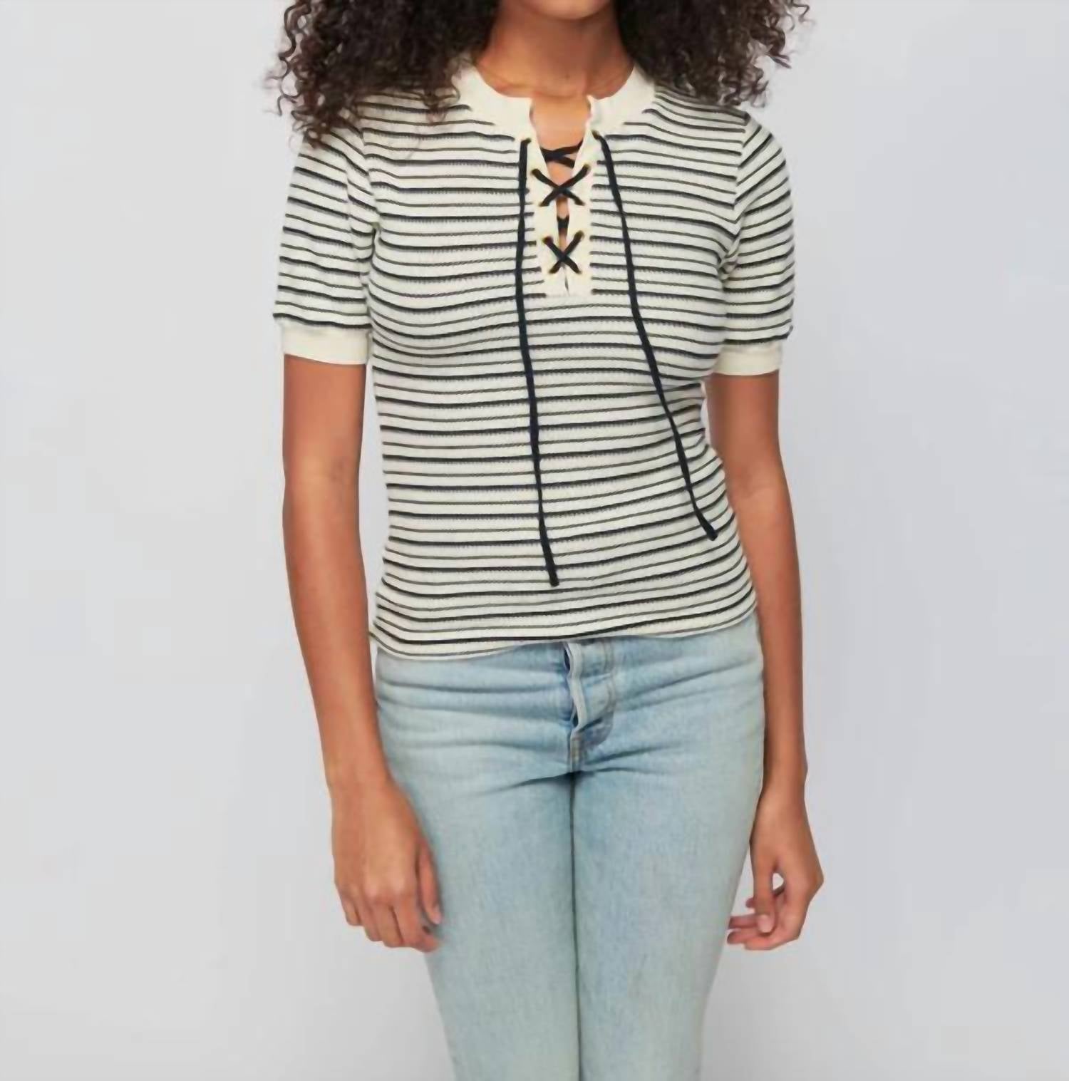 Nation Ltd - Reeve Lace Up Tee