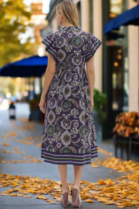 Entro - Flutter Sleeve Cotton Midi Dress