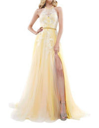 Colors Dress - Halter Tulle Gown