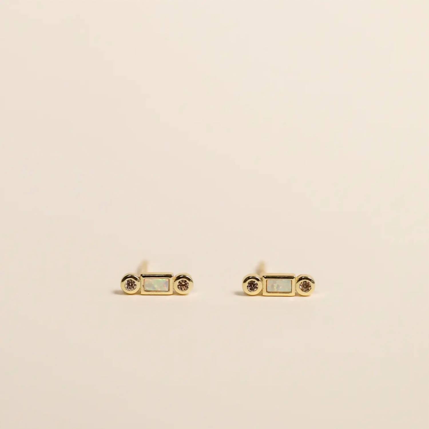 Jaxkelly - Women's Bar Opal Earrings