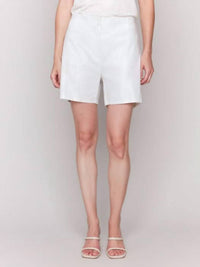 Charlie B - Foil Linen Stretch Short