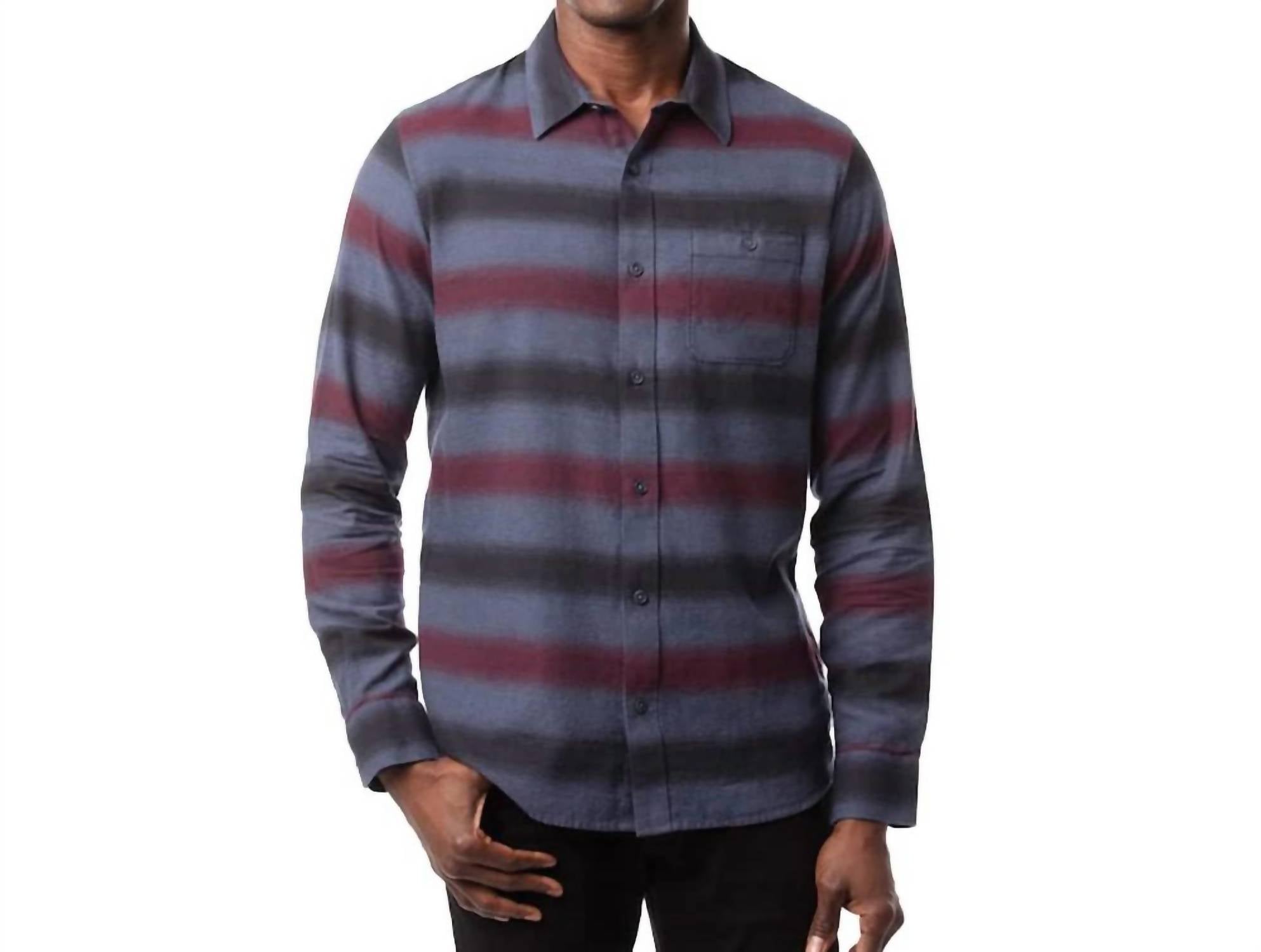 TravisMathew On and On Shirt in blue night - men's long sleeve top