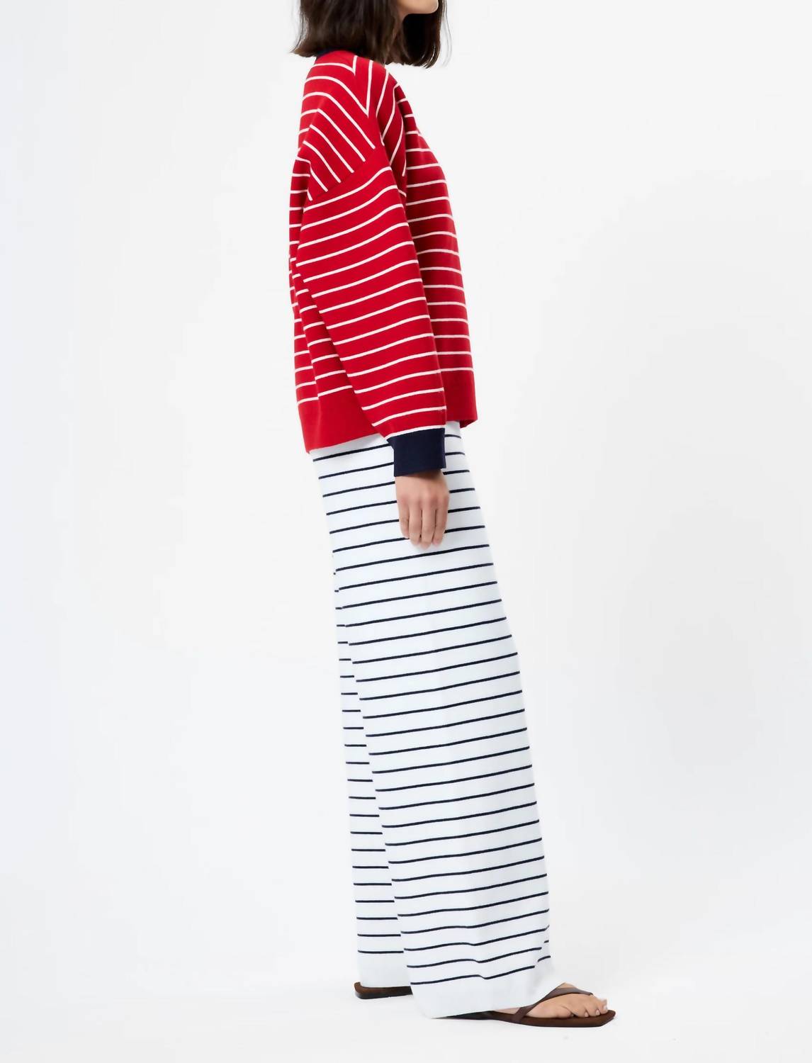 French Connection - Marley Knit Striped Crew Neck Sweater