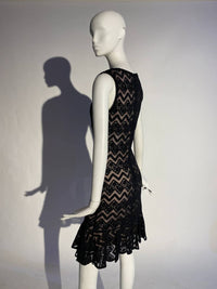 Kevan Hall - Square Neck Chevron Dress