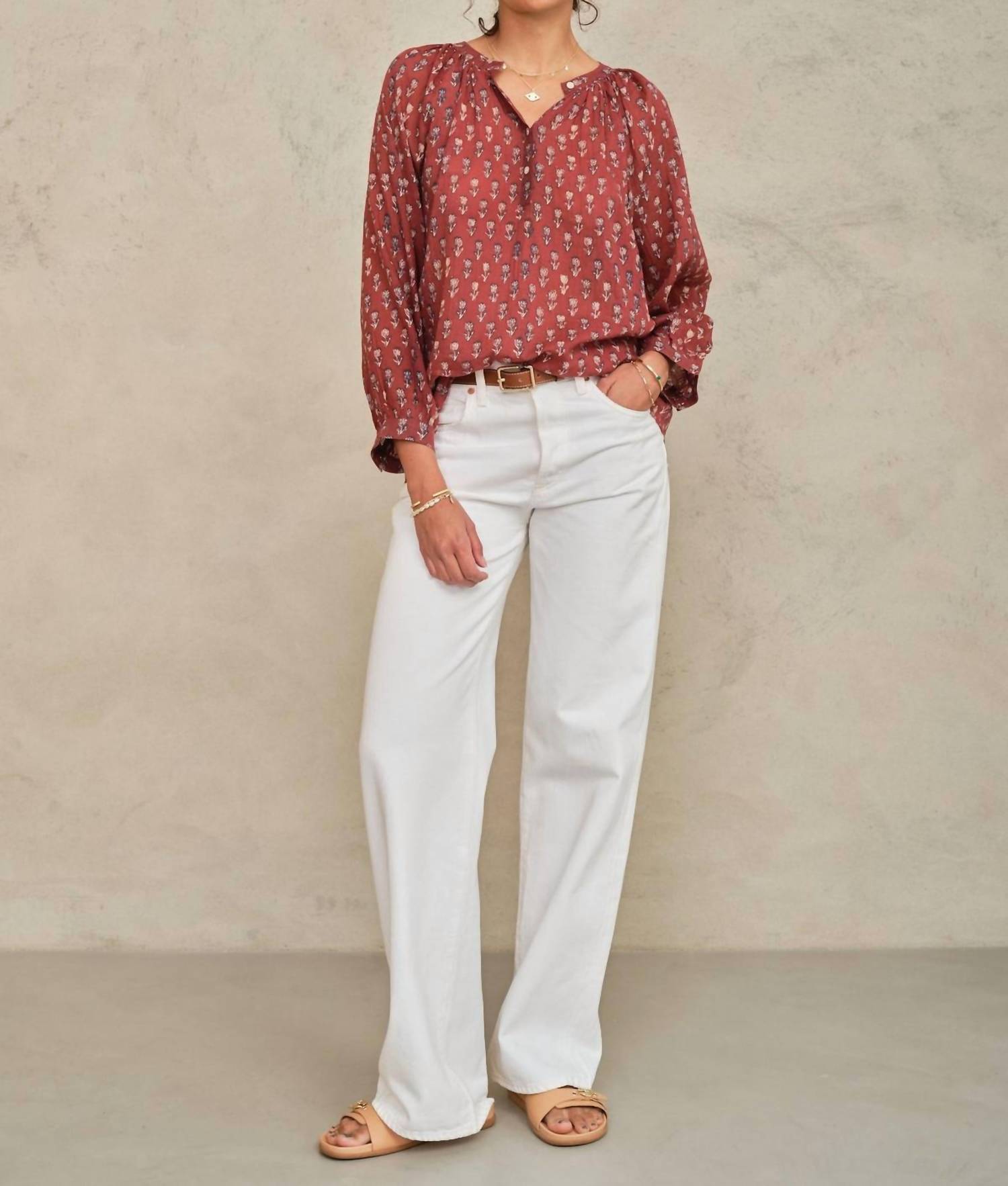 M.A.B.E. - ARI PRINT LONG SLEEVE TOP