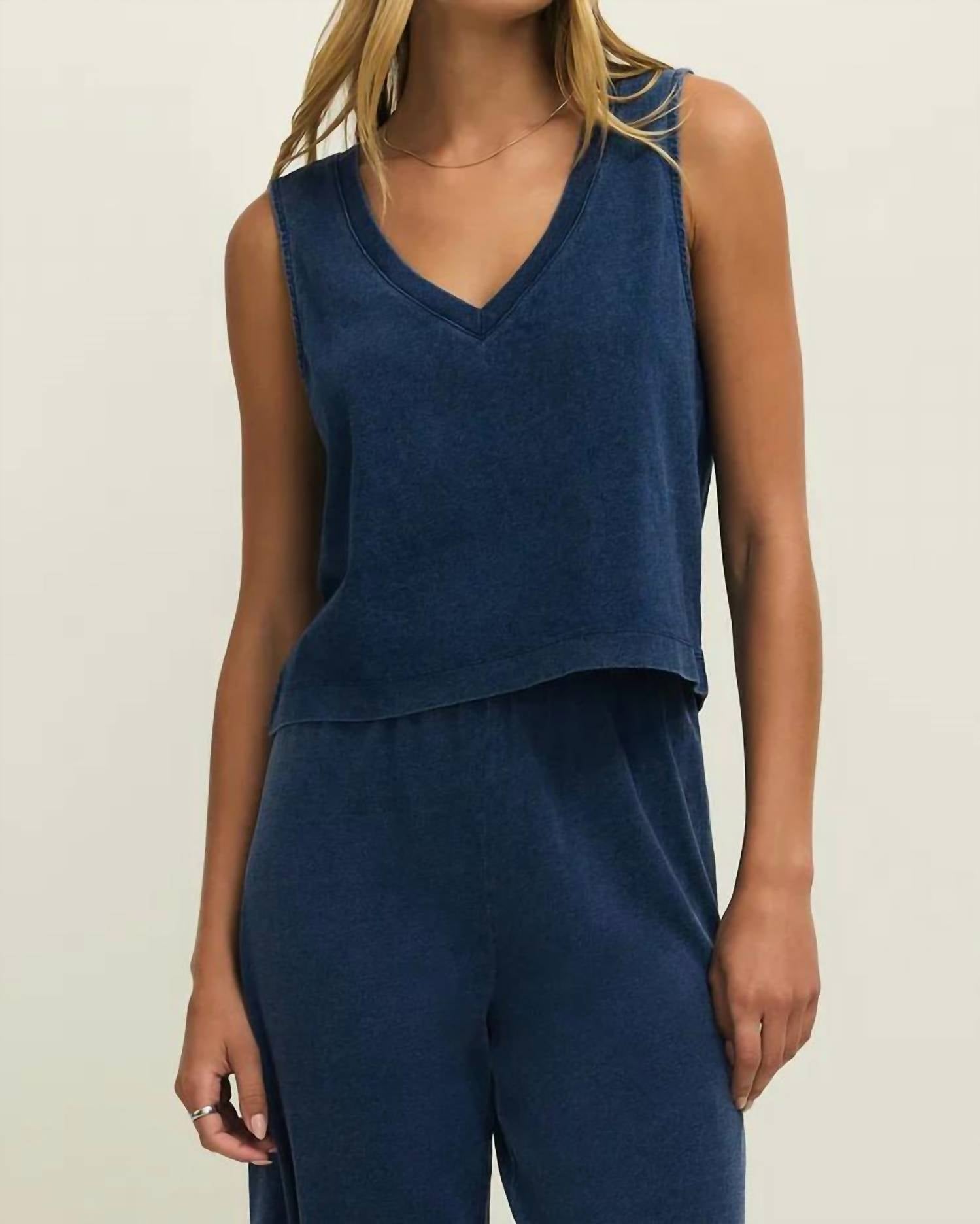 Z Supply - Sloane V-neck Denim Tank Top
