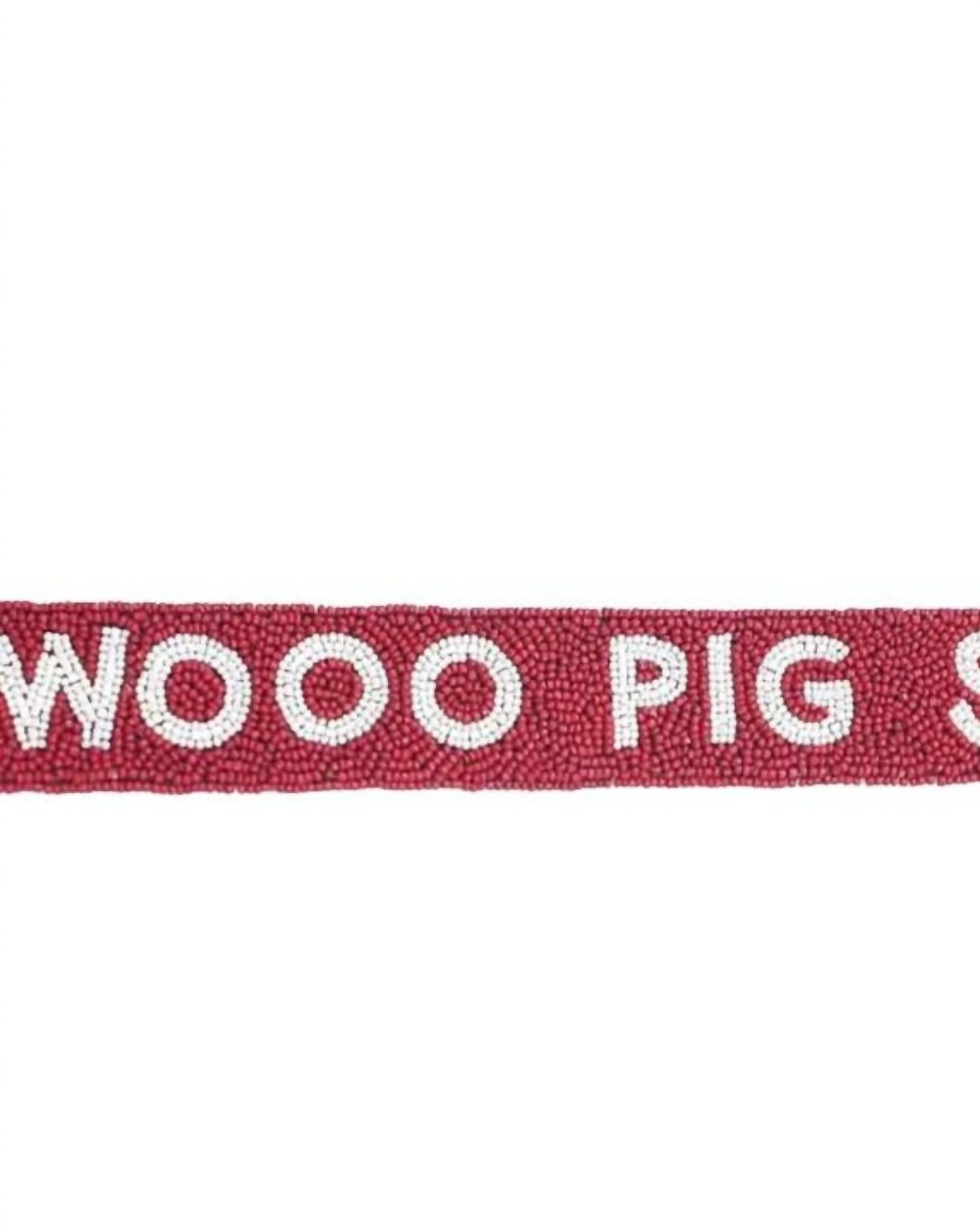 La Chic Designs - Women's Arkansas Woo Pig Sooie Beaded Bag Strap