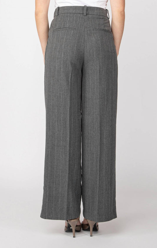 Dex - Wide Leg Pinstripe Trouser