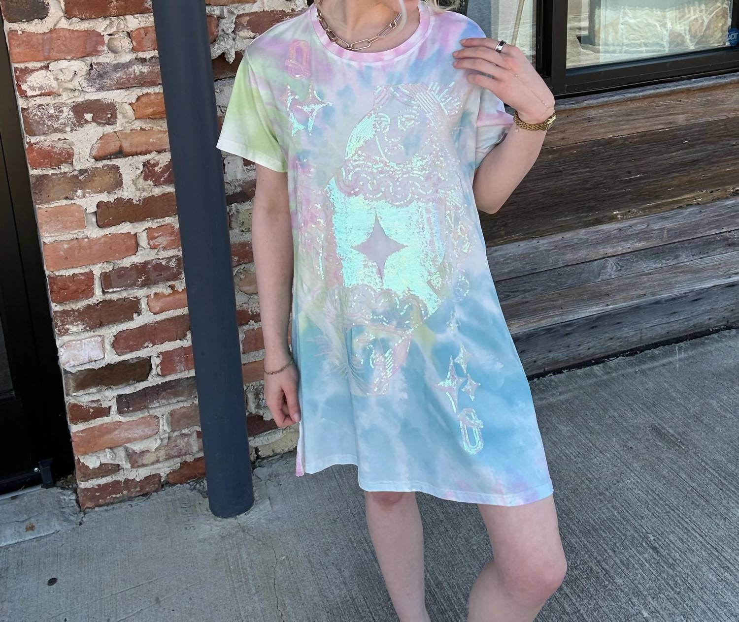 Queen Of Sparkles - Logo Card Tee Dress