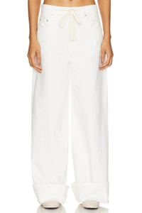 Grlfrnd - Lucia Drawstring Baggy Wide Leg Denim Jeans