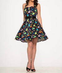 Orchid Bloom - Arcade Halter Dress