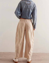 Free People - Good Luck Mid-rise Cord Barrel Jeans
