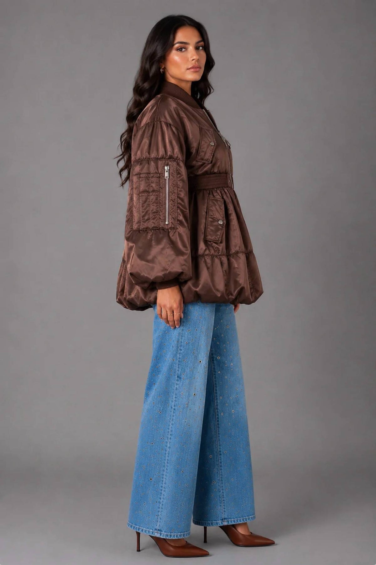For Her Nyc - New Woven Jacket With Contrasting Lining