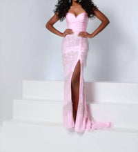 Johnathan Kayne Daring Thigh High Sweetheart Gown in petal pink - women's dress