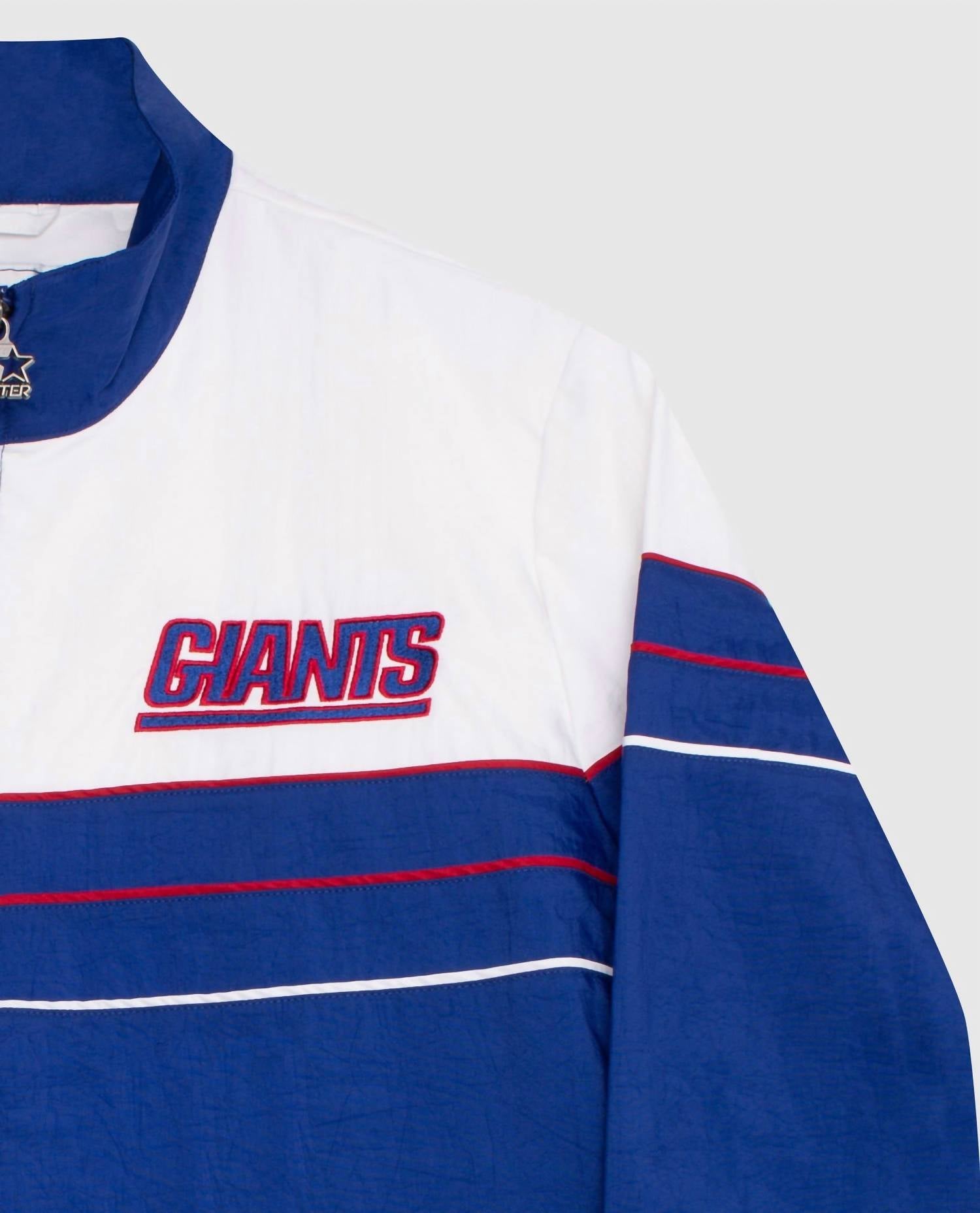 Starter - Men's New York Giants Nylon Full-zip Jacket
