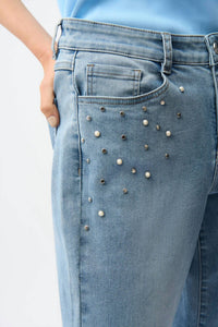 Joseph Ribkoff - Slim Leg Jeans with Pearls and Studs