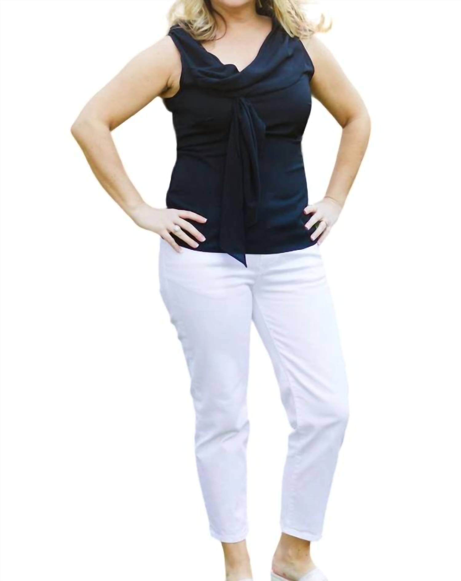 SLEEVELESS TOP WITH FRONT DETAILS