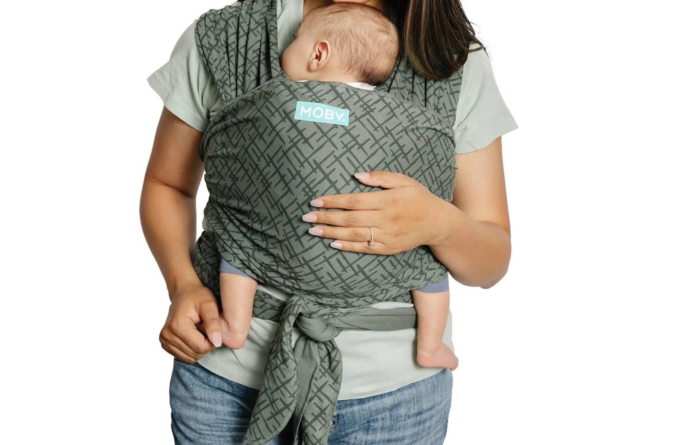 Moby Wrap Classic Wrap Baby Carrier in olive etch - item