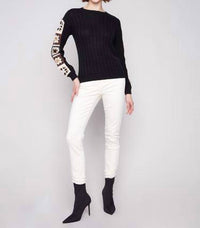 Charlie B - Crochet Sleeve Sweater
