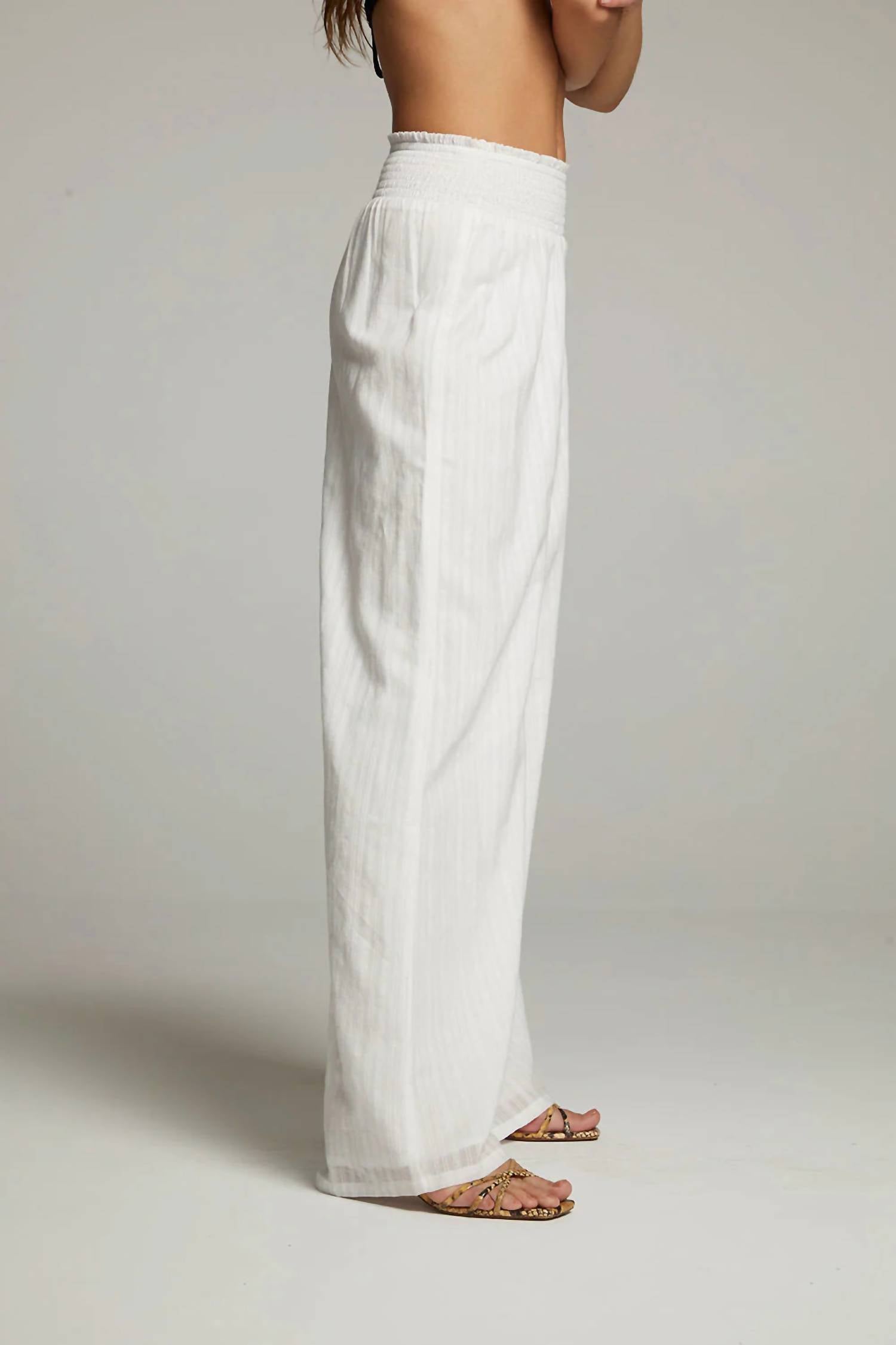 Chaser - Linen Ruched Top Flared Pant