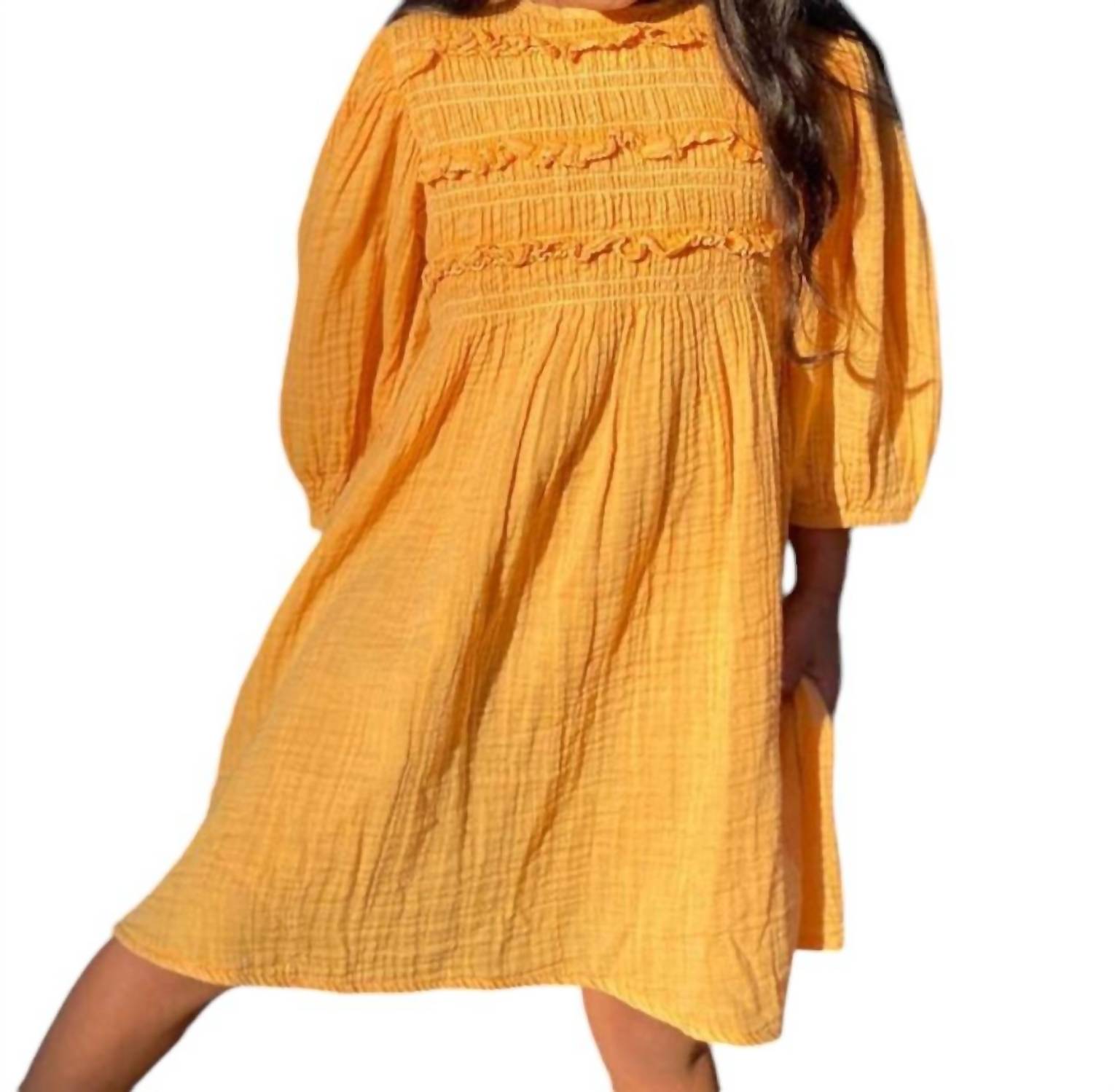 Poppet & Fox - Girl's Chelsea Shirred Peasant Dress