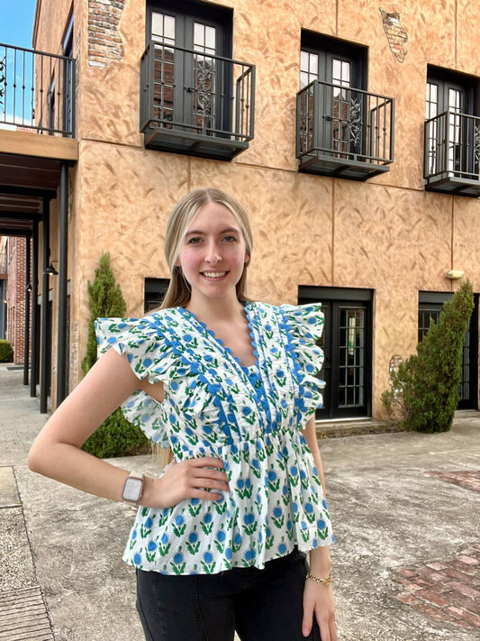 Entro - Dewdrop Ruffle Blouse