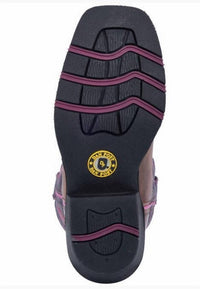 DAN POST. Girls Majesty Boots in brown purple - kids' boots - alternate view