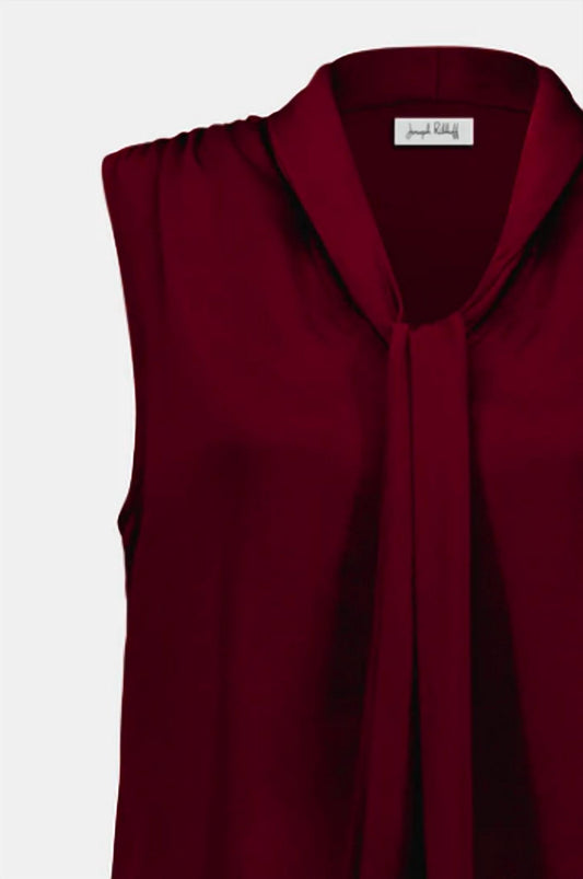 Joseph Ribkoff - Women's Recycled Satin Tie Neck Top