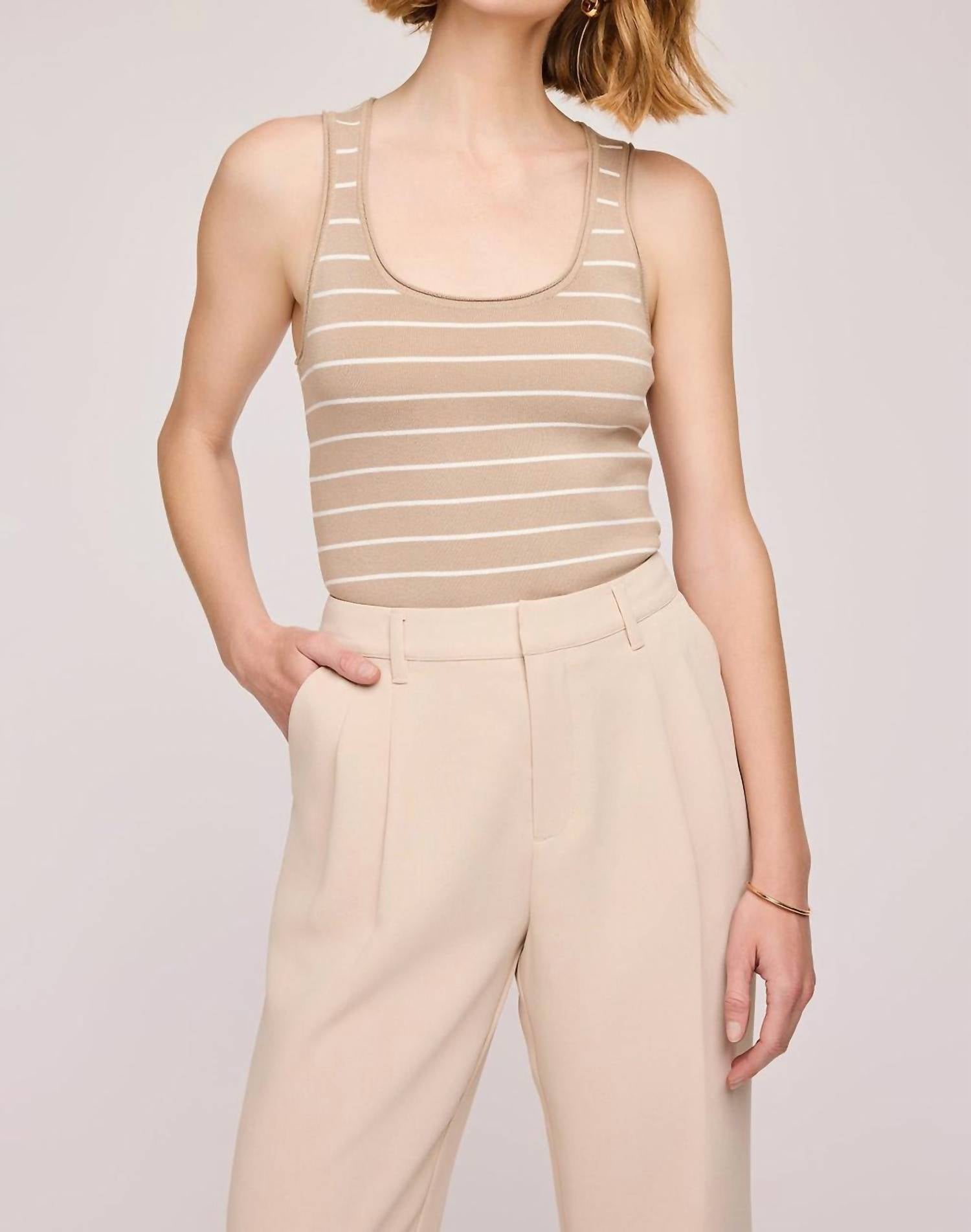 Gentle Fawn Luna Straight Leg Trousers in bone - women's pants - alternate view