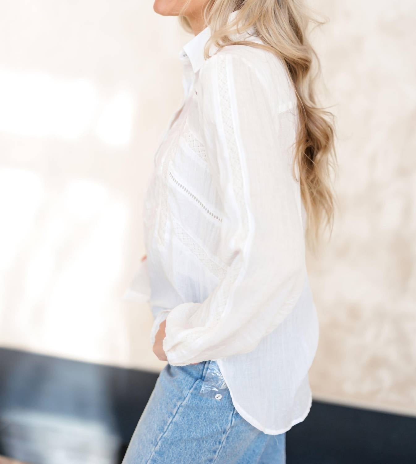 LOVESTITCH Winter Silence Top in white - women's shirt - view 5