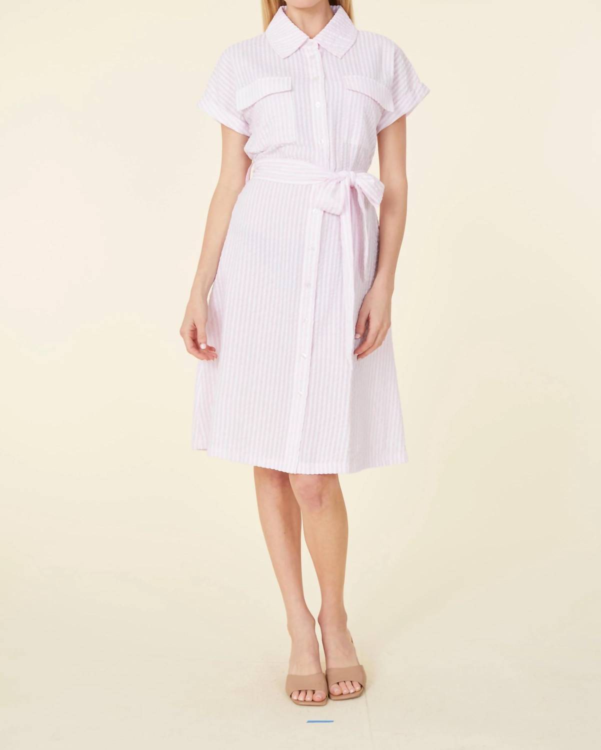 Dolce Cabo - Striped Seersucker Dress