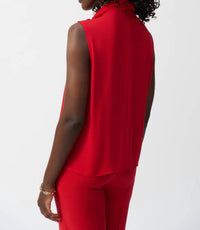 Joseph Ribkoff - Bow Collar Sleeveless Lightweight Top