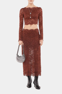 Rabanne - Lace Midi Skirt