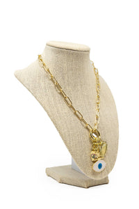 Mary Kathryn Designs - Women Evil Eye Heart Charming Necklace