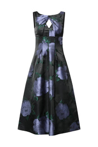 Kay Unger Mia Tea Length Dress in black - women's dress - view 4
