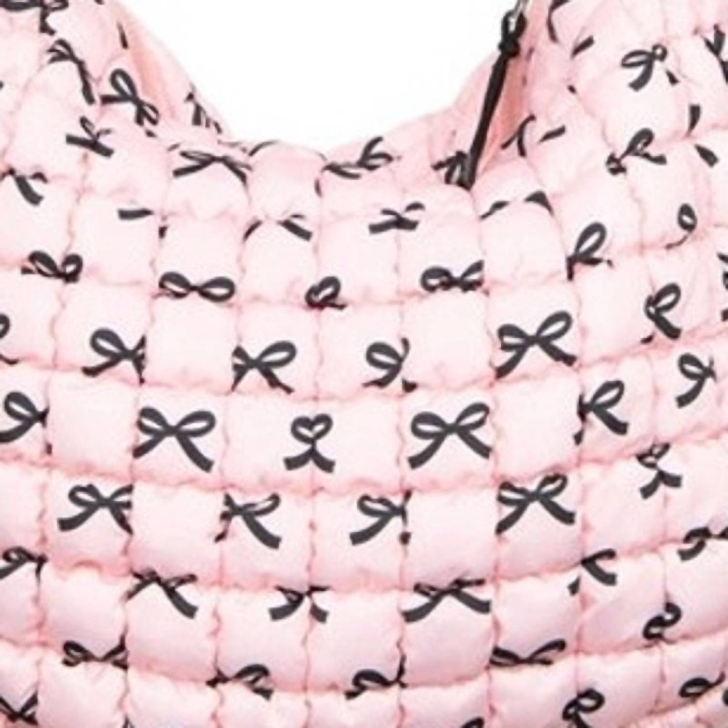 Katydid - Women's Coquette Bows Oversized Slouchy Tote Bag