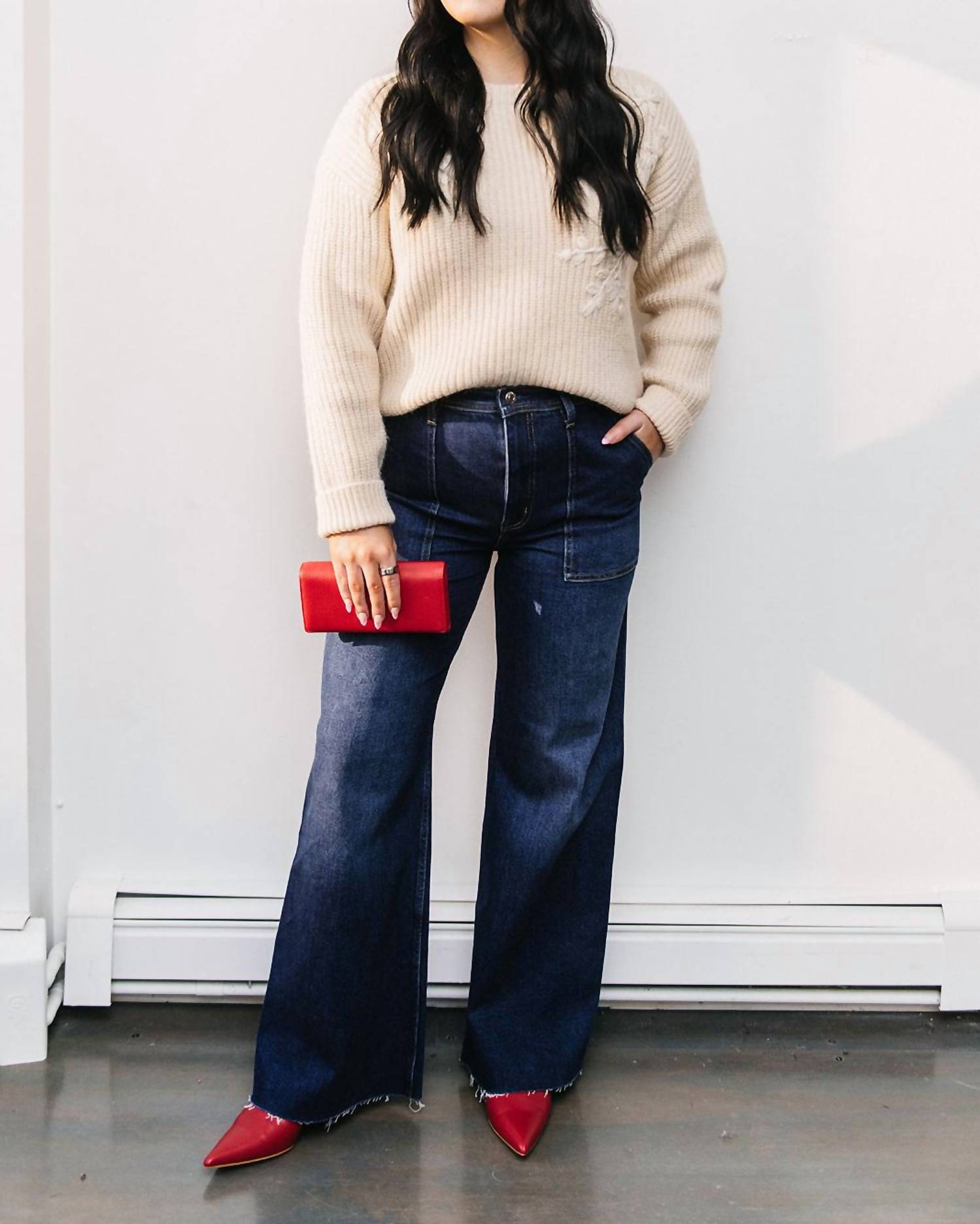 Heartloom - Floral Stitched Sweater