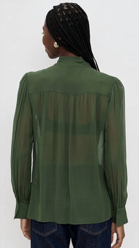 Alice + Olivia - Thayer Tie Neck Slouchy Blouse