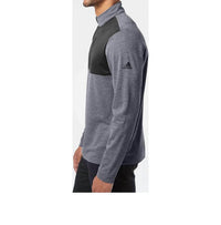 adidas Lightweight Quarter-zip Sweater in black carbon - men's sweater - alternate view