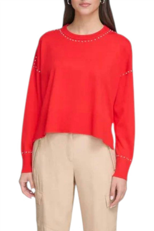 Dkny - Studded Crew Neck Sweater