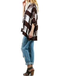 Kori - Tie Dye Lace Crochet Back Kimono