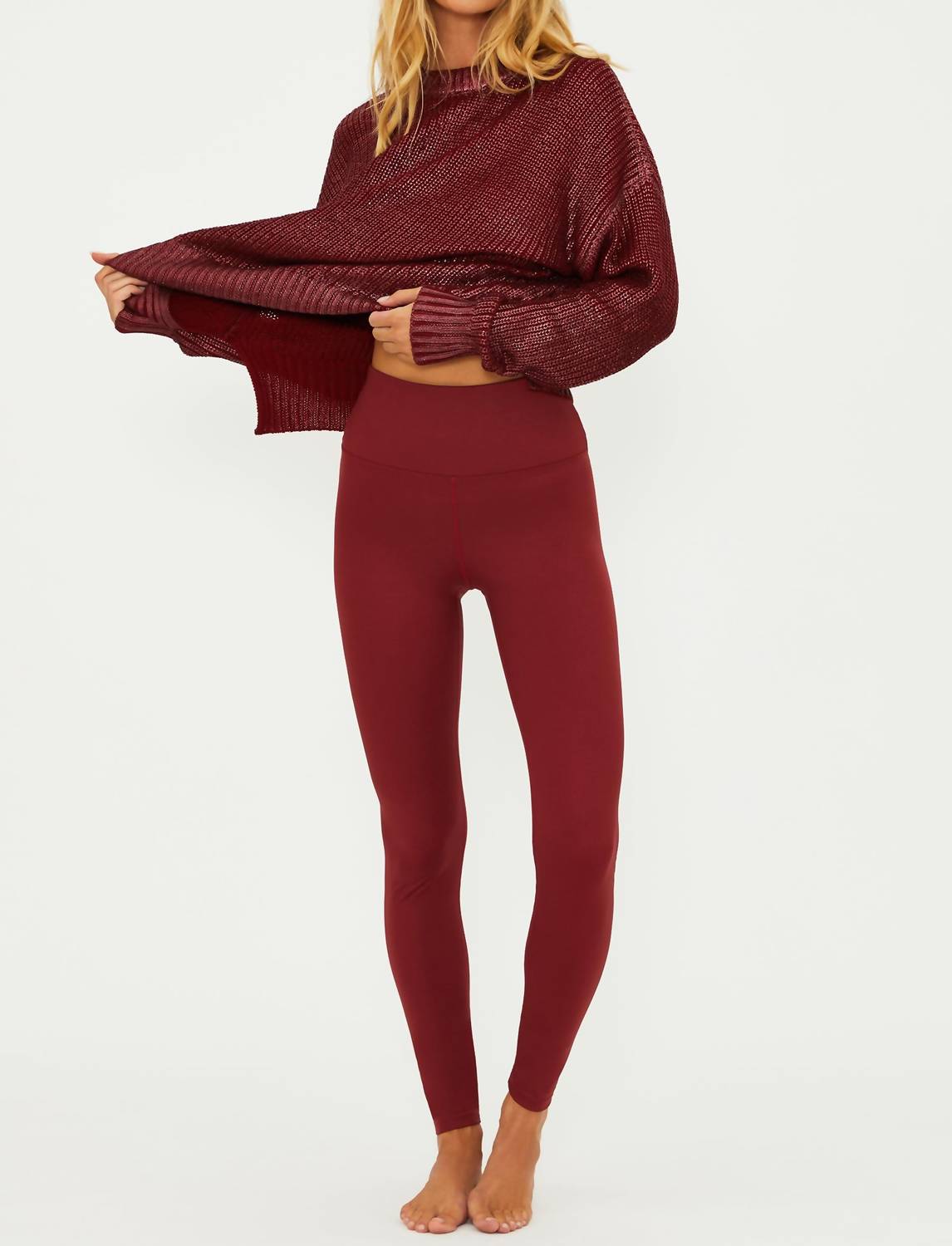 Beach Riot - Merlot Piper Shine Legging