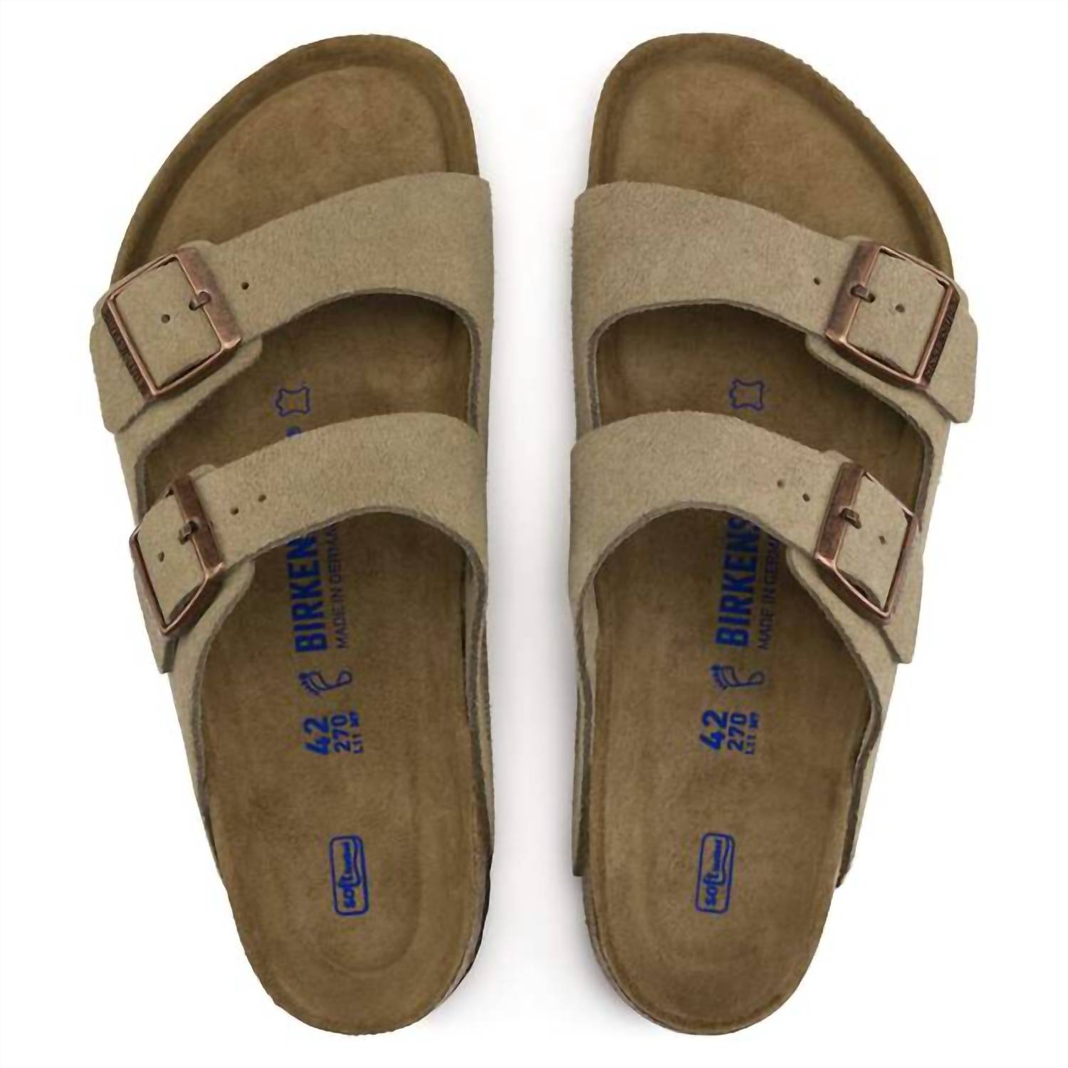 Birkenstock - Unisex Arizona Soft Footbed Suede Leather Sandals