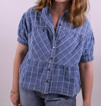 &Merci - The Cool Girl Check Denim Top