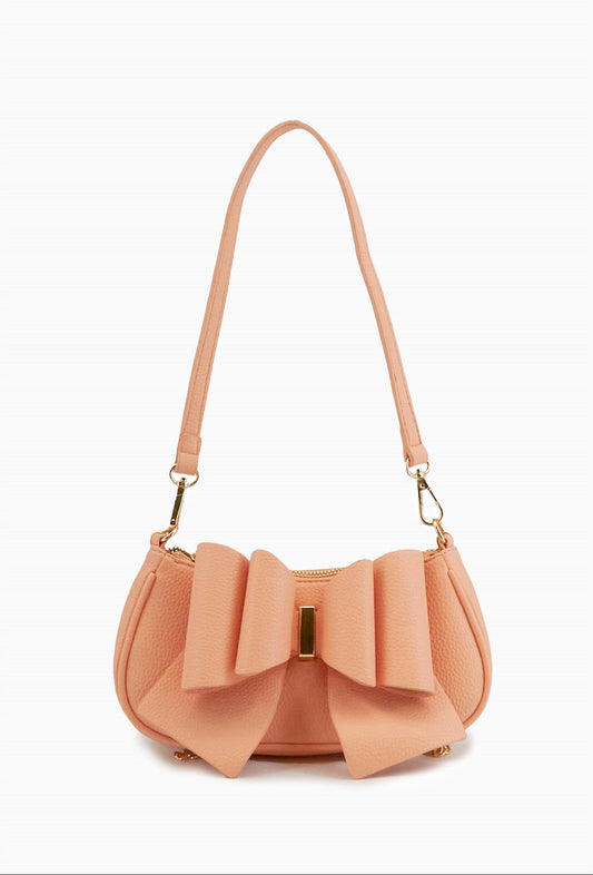 Like Dreams - Woen's Mini Baguette Bow Pebble Shoulder Bag