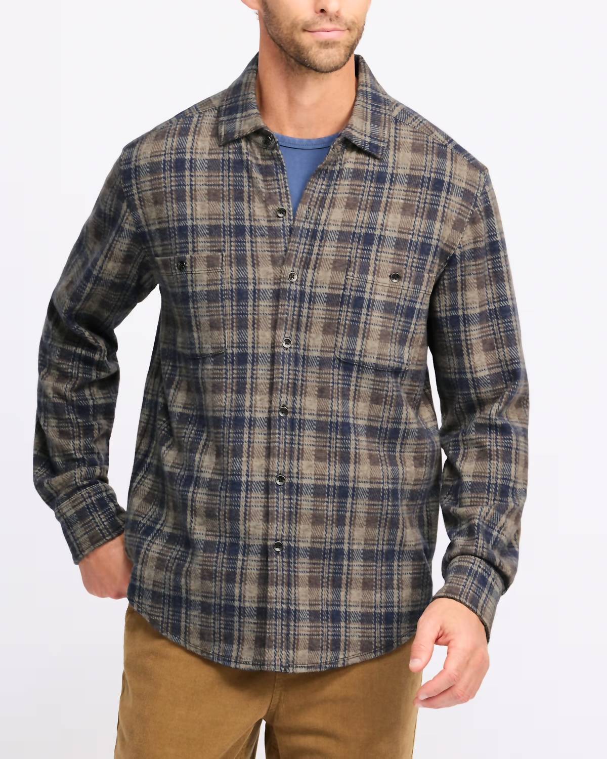 TOMMY BAHAMA FIRESIDE TAHOE SHIRT in abbey stone - men's shirt