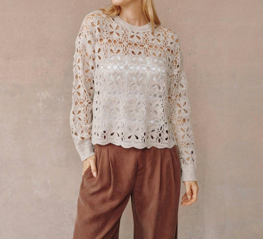 Bella Dahl - Crochet Crew Neck Sweater