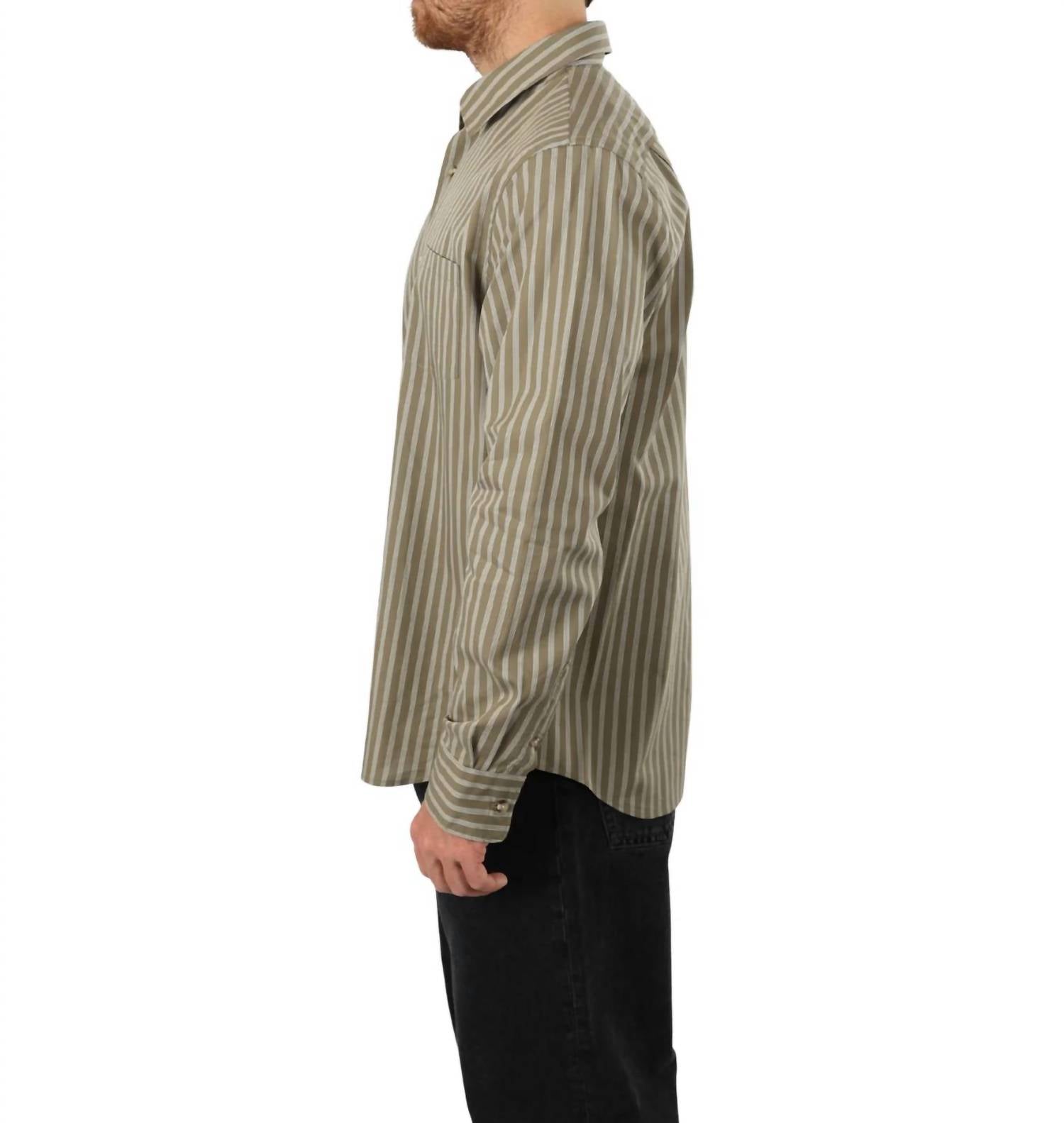 Vince - Tryon Stripe French Placket Shirt